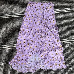 Floral Purple Women's Wrap Skirt